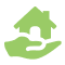 hands holding house icon