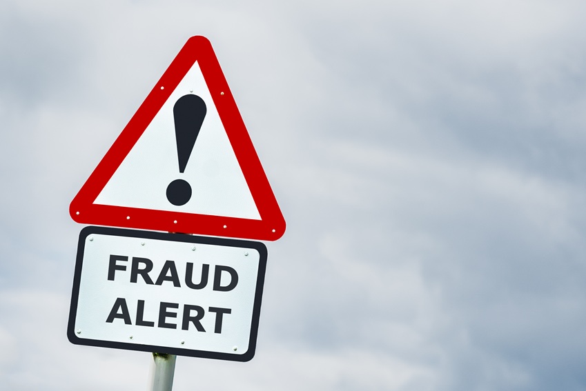 fraud alert sign